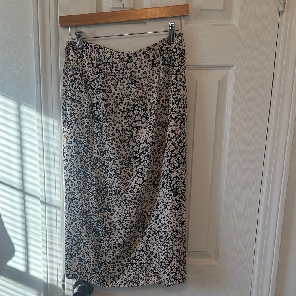 Madewell Daisy Groove Side Button Midi Skirt Floral Print Size 2 - Picture 10 of 14
